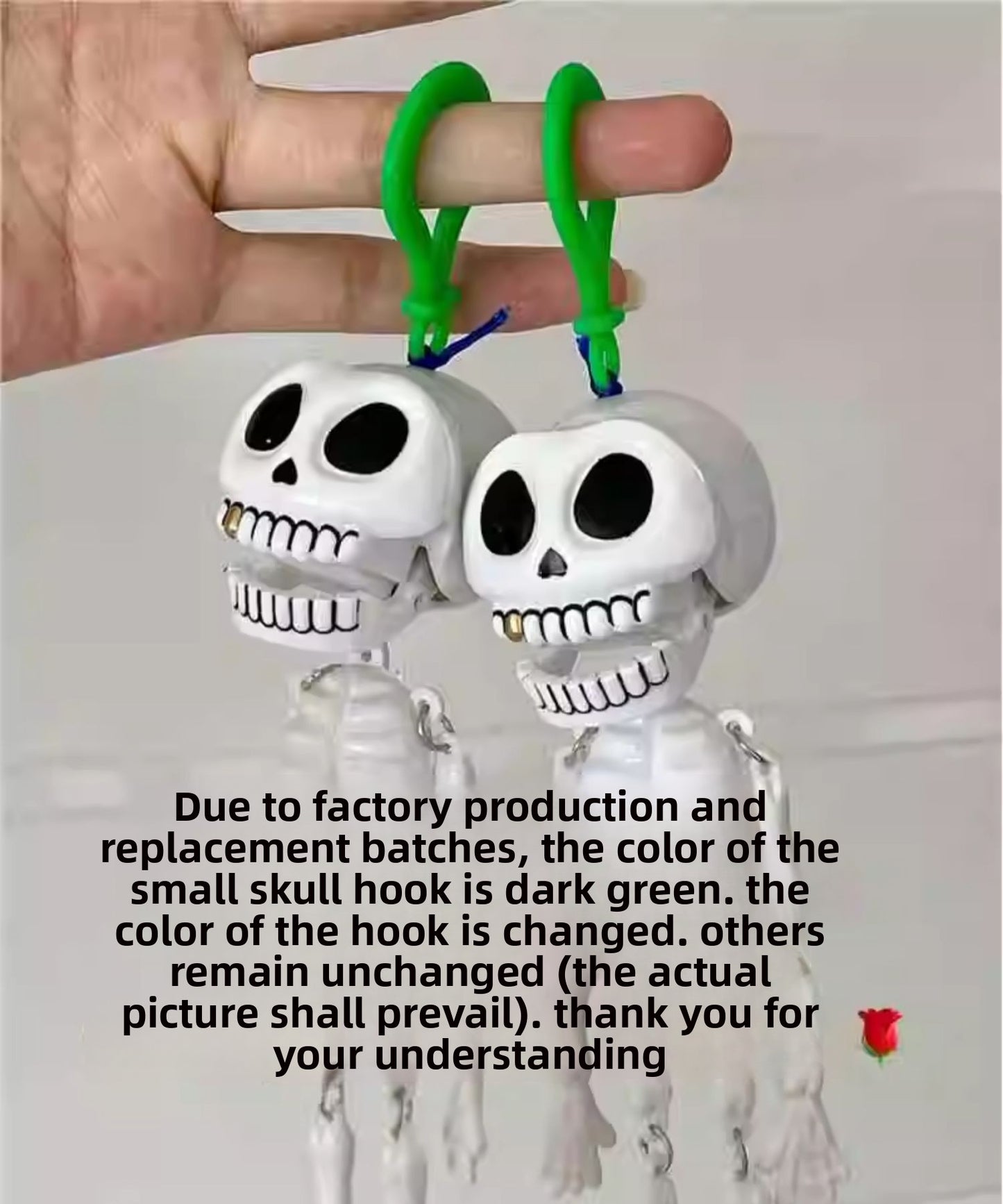 Halloween must-have fun pull wire funny pendant backpack skull keychain bag buckle student Halloween toy small gift