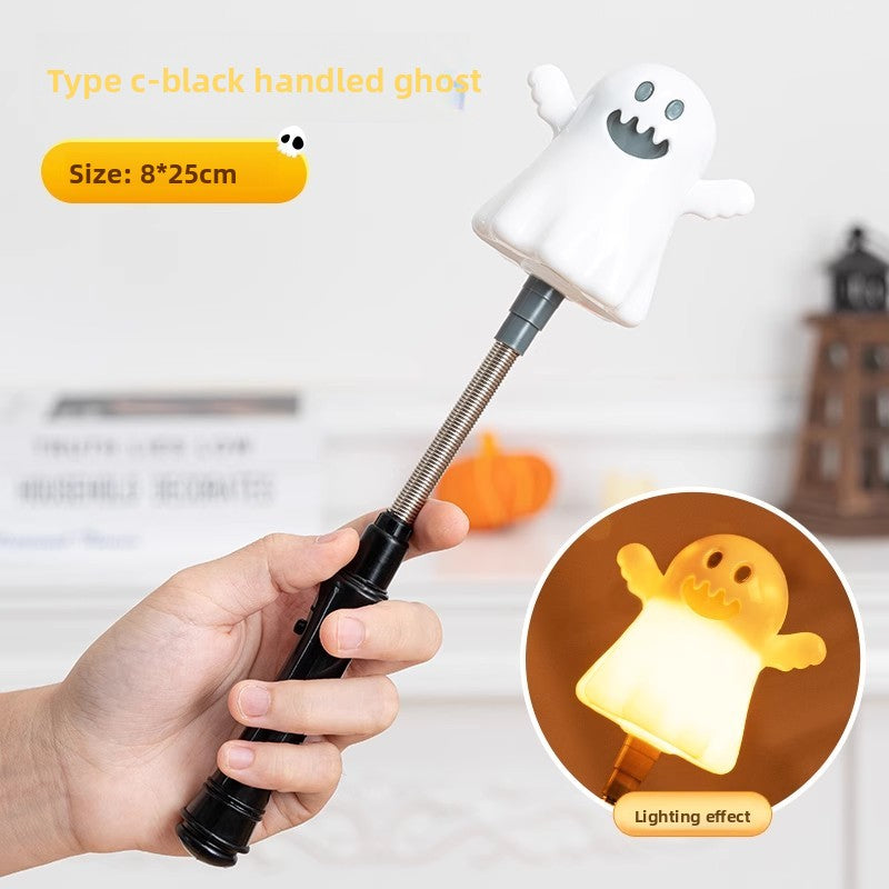 Halloween must-have decorative jack-o-lanterns glowing hand crank sticks children's gifts ornaments ambient dress-up props gifts toy lights