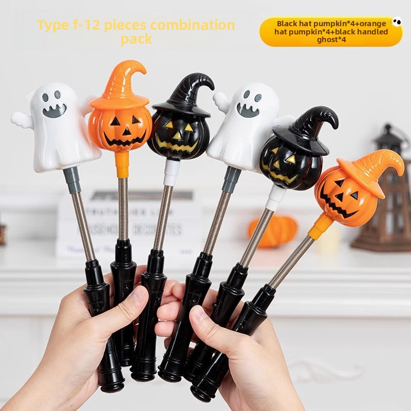 Halloween must-have decorative jack-o-lanterns glowing hand crank sticks children's gifts ornaments ambient dress-up props gifts toy lights