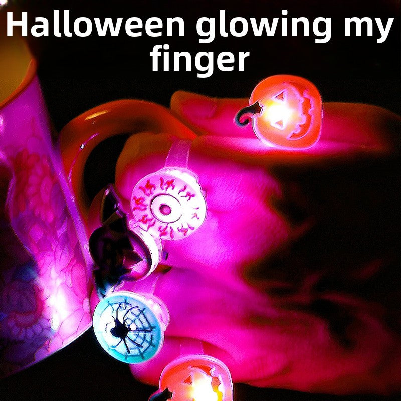 Halloween must-have jack-o-lanterns, luminous rings, Halloween decorations, children's kindergarten toys, accessories, small gifts, photo props