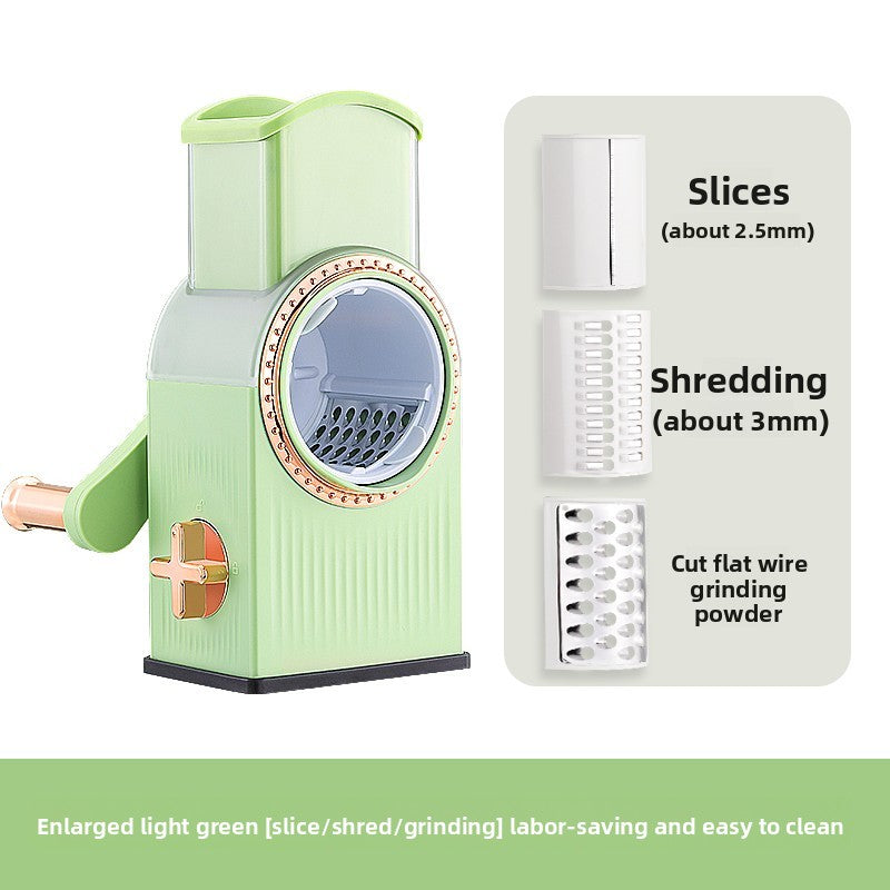 Vegetable cutting artifact, shredder, household wiping and planer, kitchen shredding potatoes, multifunctional roller slicer