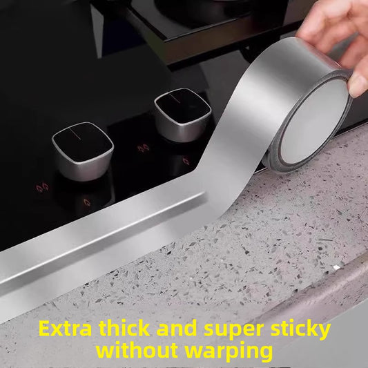 Gas stove edge banding strip Kitchen gas stove Sink pool Waterproof, oil-proof and high temperature resistant sticker Self-adhesive aluminum foil tape mildew