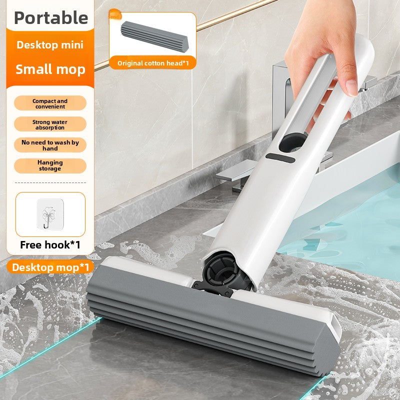 Mini small mop sponge absorbent household desktop handheld hand-washable bathroom lazy table wiping artifact multi-function