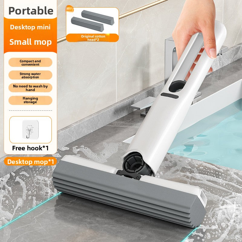 Mini small mop sponge absorbent household desktop handheld hand-washable bathroom lazy table wiping artifact multi-function
