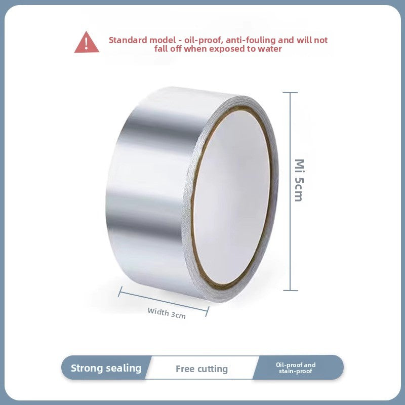 Gas stove edge banding strip Kitchen gas stove Sink pool Waterproof, oil-proof and high temperature resistant sticker Self-adhesive aluminum foil tape mildew
