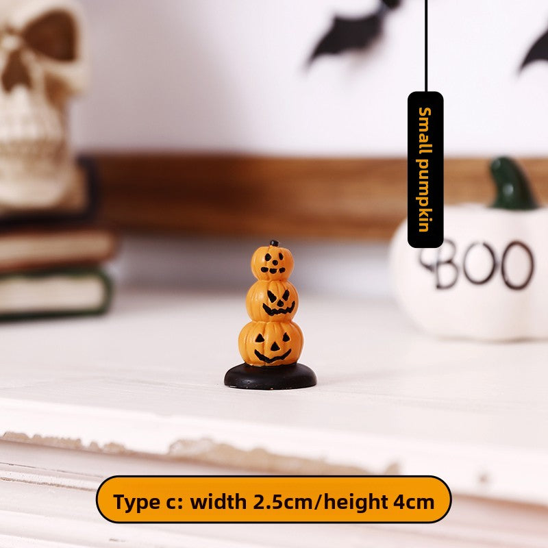 Halloween theme mini cute pumpkin lanterns tabletop ornaments props store scene atmosphere decorations small toys Halloween essentials