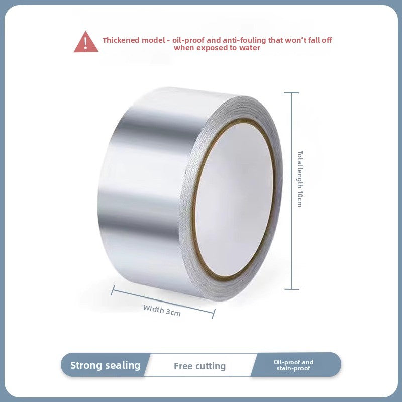 Gas stove edge banding strip Kitchen gas stove Sink pool Waterproof, oil-proof and high temperature resistant sticker Self-adhesive aluminum foil tape mildew