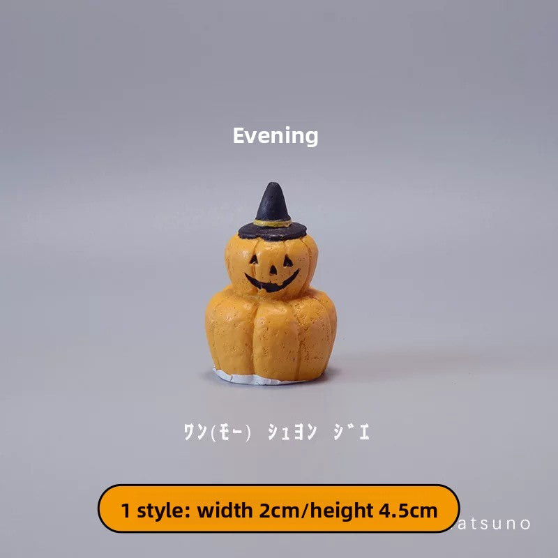 Halloween theme mini cute pumpkin lanterns tabletop ornaments props store scene atmosphere decorations small toys Halloween essentials