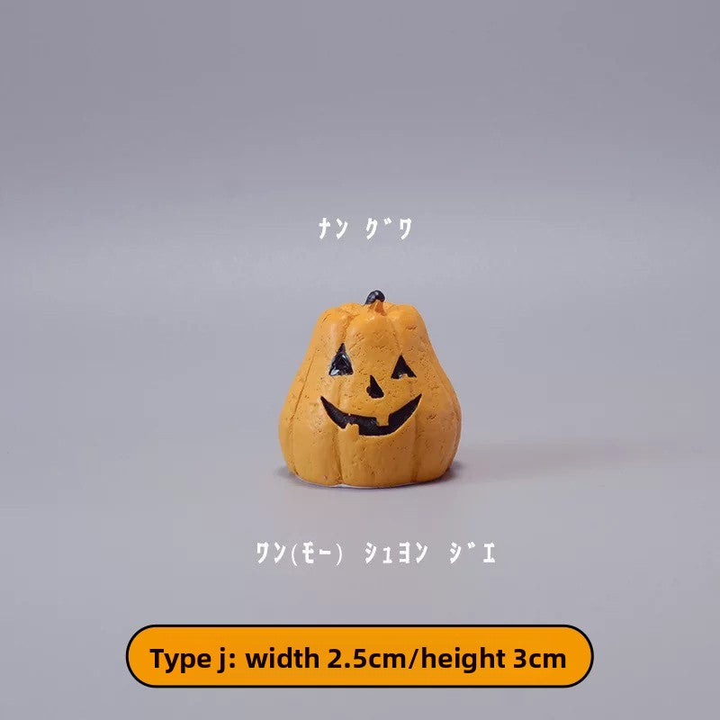 Halloween theme mini cute pumpkin lanterns tabletop ornaments props store scene atmosphere decorations small toys Halloween essentials