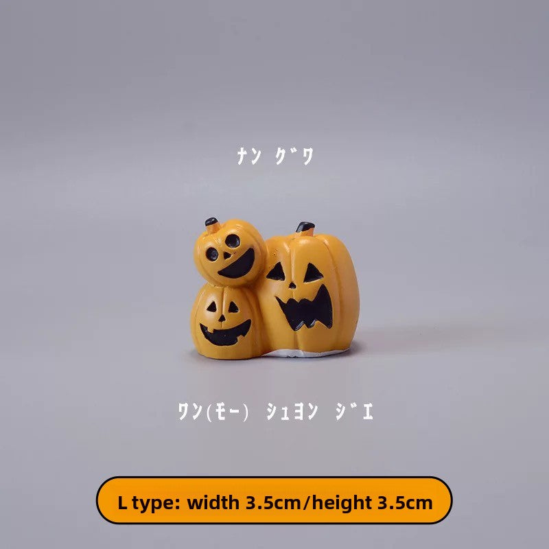 Halloween theme mini cute pumpkin lanterns tabletop ornaments props store scene atmosphere decorations small toys Halloween essentials