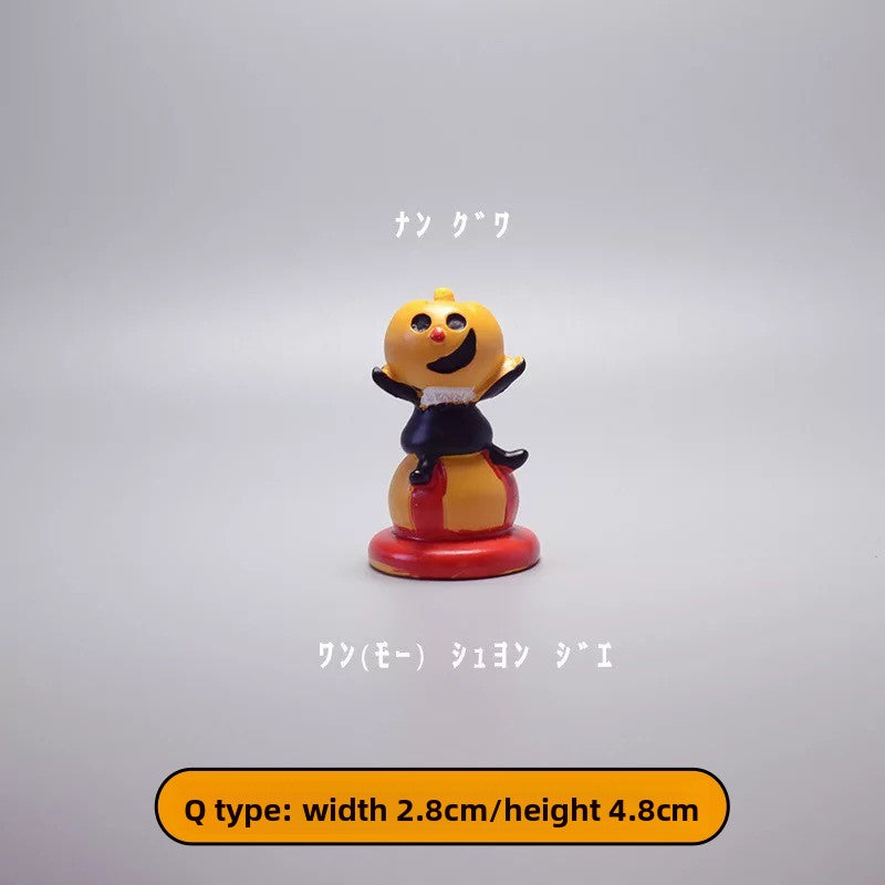 Halloween theme mini cute pumpkin lanterns tabletop ornaments props store scene atmosphere decorations small toys Halloween essentials