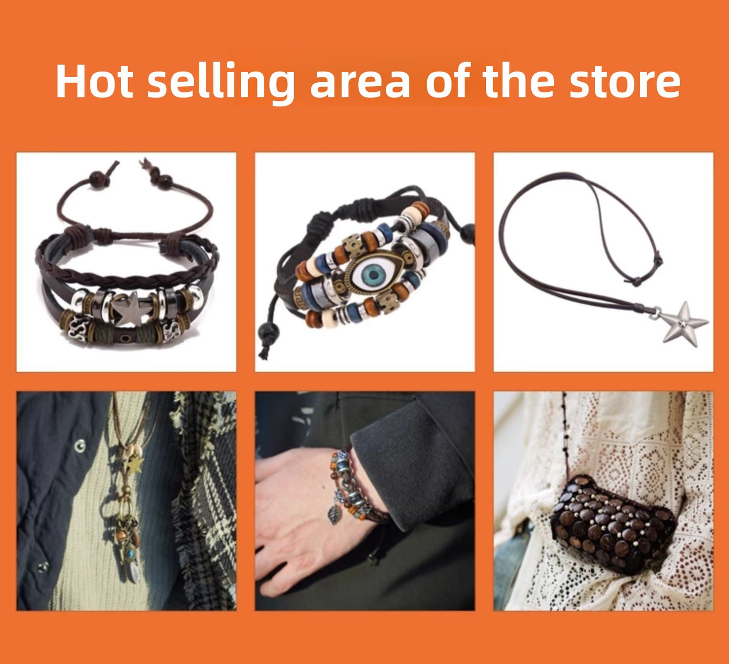 Hip-hop bracelet string niche couple weaving high-end design sense adjustable