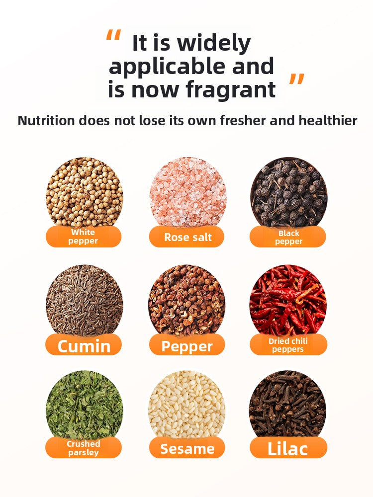 Pepper grinder Manual grinding Sea salt Pepper grains Pepper artifact Seasoning bottle Stainless steel grinding bottle Seasoning tank