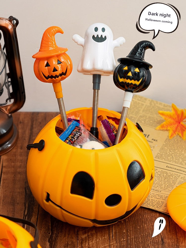 Halloween must-have decorative jack-o-lanterns glowing hand crank sticks children's gifts ornaments ambient dress-up props gifts toy lights