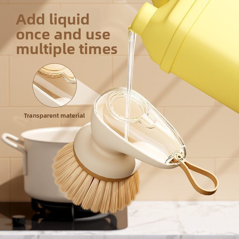 Gaolai kitchen special pot washing brush does not hurt the pot cleaning brush household long handle  add liquid short handle