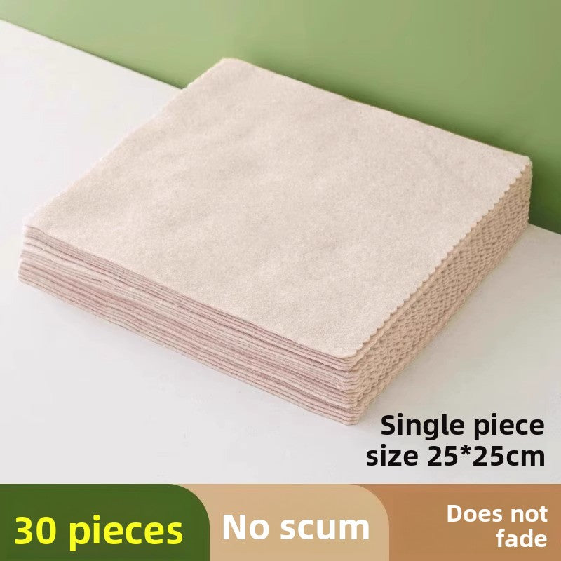 Loofah rag kitchen special oil-absorbing non-oil dishcloth easy to clean new hair-free household water-absorbing cleaning